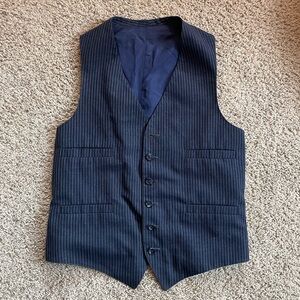 Navy striped vest